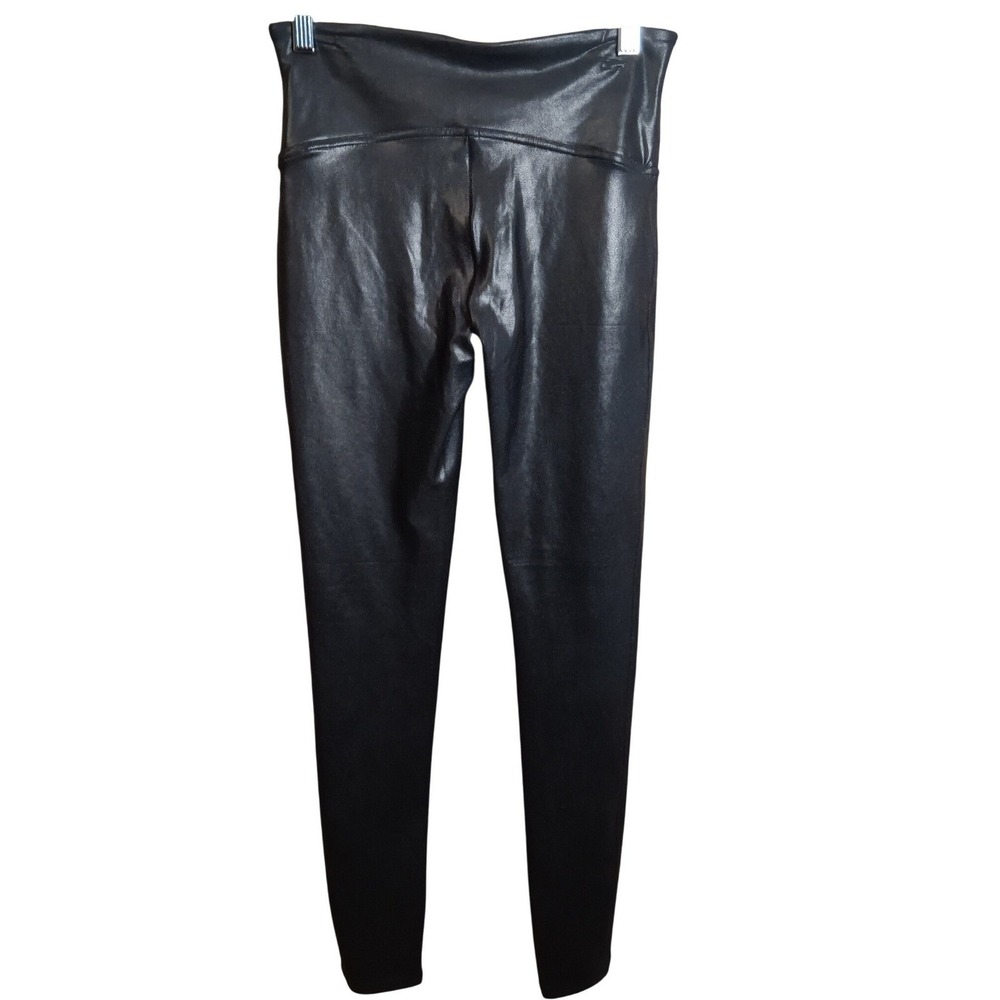 SPANX Faux Leather Leggings Black‎ High Waisted Full Length M M - Picture 6 of 10